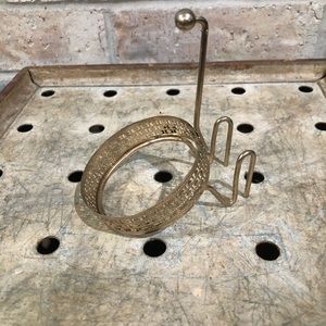 Vintage chip and dip bracket. MCM Anchor Hocking